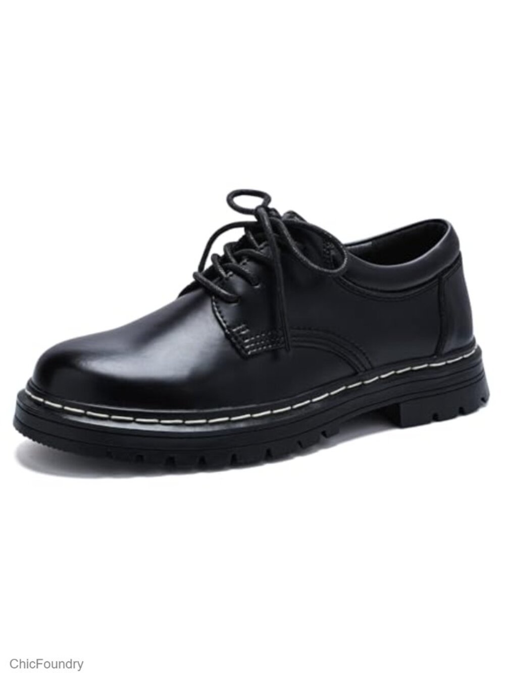 Classic Oxford Shoes for Women Leather Lace Up Business Work Dress Shoes Slip